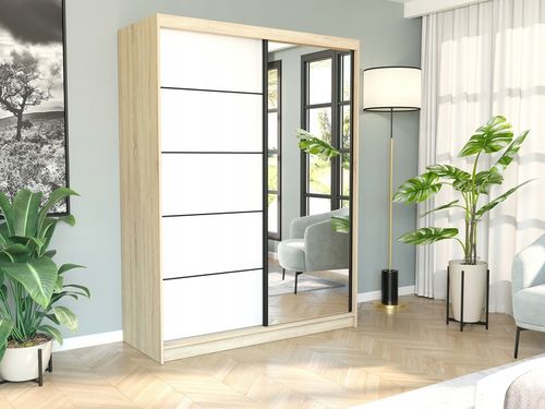 Szafa przesuwna Rivano VI 150 cm z lustrem na Arena.pl