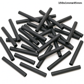 150x Koszulka rurka termokurczliwa czarna 1mm x 45mm 1/24 cala z klejem 2:1