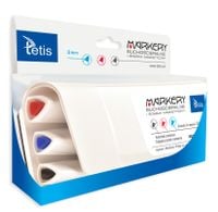MARKERY SUCHOŚCIERALNE 3 SZT + ŚCIERAK MAGNETYCZNY KS110-M3 TETIS