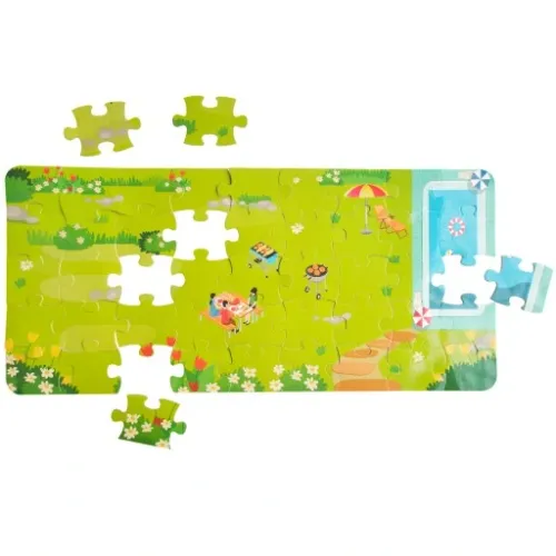 DUŻY DREWNIANY DOMEK DLA LALEK MEBLE + LALKI + LED na Arena.pl