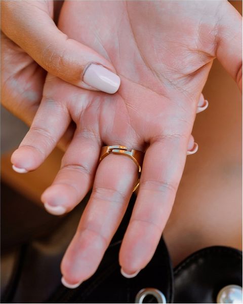 Pierścionek damski REGULOWANY szeroki geometryczny zdjęcie 8