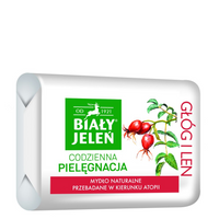 Biały Jeleń Mydło w kostce Głóg i Len - 100g