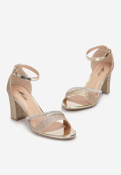 Born2Be Złote Sandały damskie 37 Elegancki zdjęcie 4