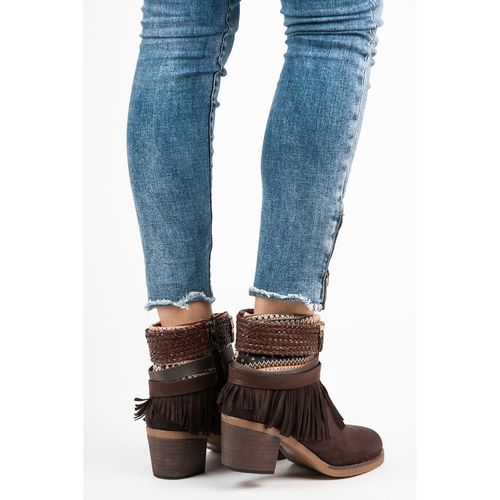 Zamszowe Botki Boho r.39 na Arena.pl