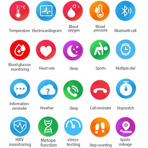 SMARTWATCH ZEGAREK MĘSKI GLUKOZA POMIAR CUKRU EKG CIŚNIENIE MENU POLSKIE zdjęcie 10