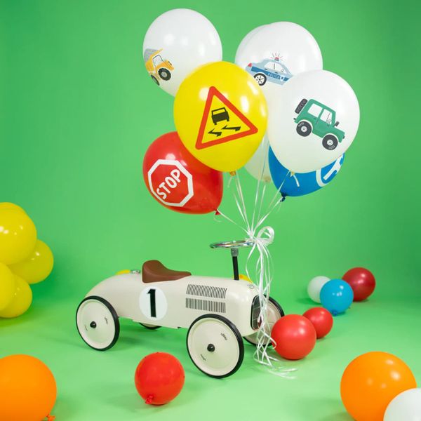 Balony lateksowe Auta, 9 szt. zdjęcie 2