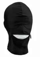 fetish hood maska sensoryczna z zasłoną oczu i zamkiem na usta czarna