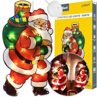 MIKOŁAJ LED DEKORACJA ŚWIĄTECZNA WITRAŻ NA OKNO