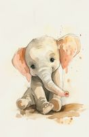 Plakat 53x81cm Siwy Słonik