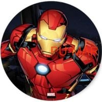 Opłatek na tort Urodziny IRON MAN AVENGERS Bohater Tekst Gratis