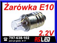 żarówka tradycyjna szklana gwint wkręcany E10 2,2v