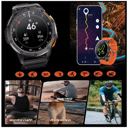 SMARTWATCH MĘSKI Z GPS K67 PL-MENU WODOODPORNY SMSY ROZMOWY SMART WATCH na Arena.pl