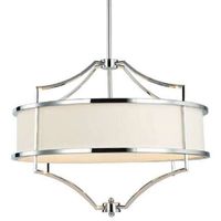 LAMPA abażurowa Stesso Cromo M Orlicki Design wisząca OPRAWA okrągła w stylu klasycznym kremowa chrom