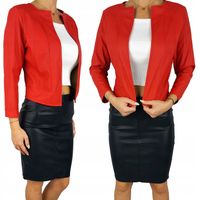 DAMSKIE BOLERKO MARYNARKA ŻAKIET EKO SKÓRA KOLORY