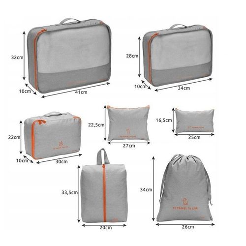 7 X ORGANIZER PODRÓŻNY DO WALIZKI TORBY ZESTAW ETUI NA UBRANIA BUTY TORBA na Arena.pl