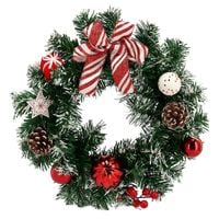 WIANEK ZIMOWY NA DRZWI WIENIEC ŚWIĄTECZNY STROIK GIRLANDA 30 cm DEKORACJA