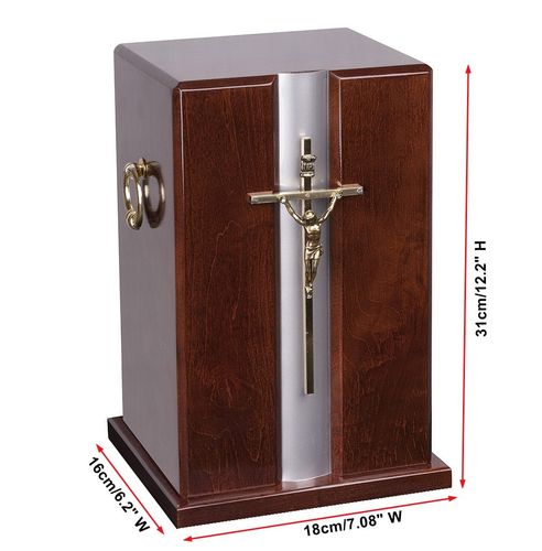 Katolicka urna pogrzebowa z krzyżem / Plakietka na Arena.pl