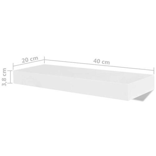 Półki Ścienne, 4 Szt., Białe, 40 Cm na Arena.pl