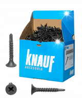 Wkręty samowiercące z borem do metalu blachy płyt gk TB 3,5x35 KNAUF 1000
