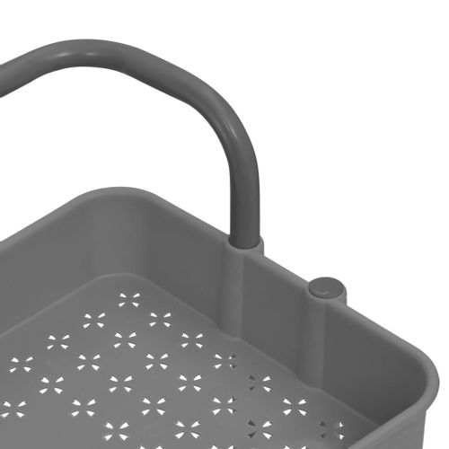 3-poziomowy wózek kuchenny, szary, 42x35x85 cm, żelazo i ABS na Arena.pl