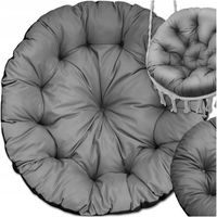 PODUSZKA NA FOTEL WISZĄCY KRZESŁO KOKON OKRĄGŁA SZARA OGRODOWA MIĘKKA 110cm