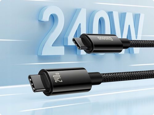 BASEUS MOCNY KABEL USB-C SZYBKIE ŁADOWANIE PRZEWÓD TYP-C 240W PD 3.1 QC 3M na Arena.pl