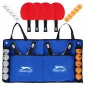 Zestaw do tenisa stołowego ping ponga 4x rakietki 10x piłeczki SLAZENGER