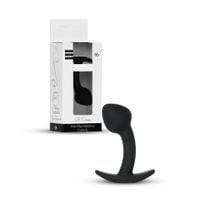 korek analny silikonowy zakrzywiony z diamentem heavyfun s 7.5 cm