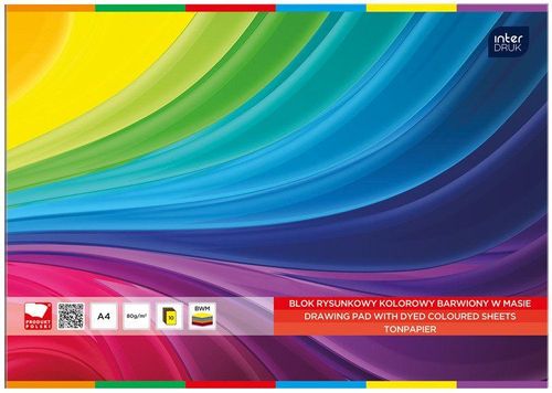 BLOK RYSUNKOWY KOLOROWY A4 10 INTERDRUK na Arena.pl