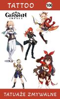 Tatuaże zmywalne Genshin Impact
