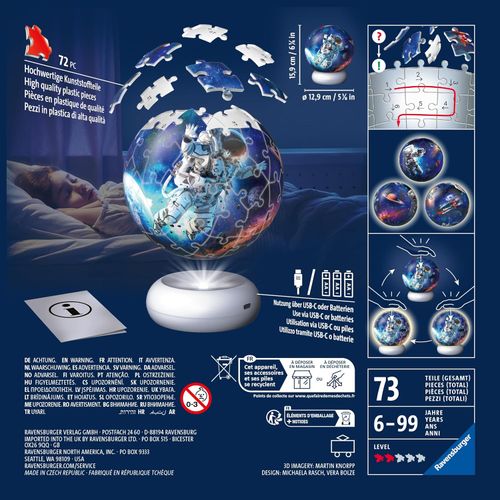Puzzle 3D NightLight Astronauts in Space na Arena.pl