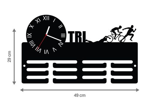 Wieszak na medale z zegarem TRI twoje imię dowolny tekst 450.1 na Arena.pl