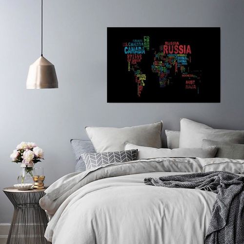 Deco Panel, Mapa świata z napisami 100x70 na Arena.pl