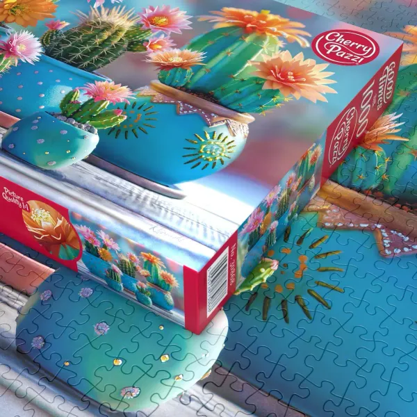 Puzzle 1000 elementów. Kwitnące kaktusy 30868 zdjęcie 6
