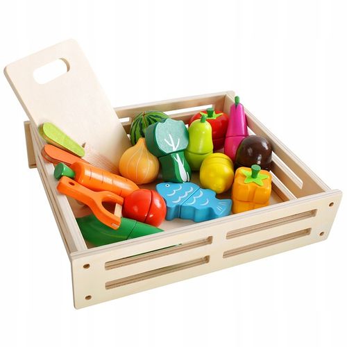 Drewniane Warzywa i Owoce do Krojenia na Rzepy dla Dzieci Zestaw na Prezent na Arena.pl