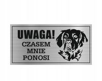 UWAGA PIES Tabliczka ostrzegawcza na bramę nierdzewna grawer różne wzory
