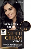 JOANNA MULTI CREAM COLOR FARBA DO WŁOSÓW NR 42 HEBANOWA CZERŃ 1 SZT