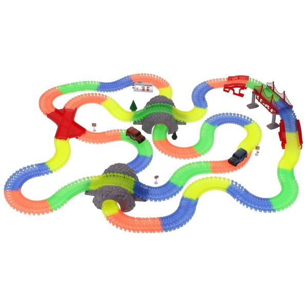 Tor Samochodowy Świecący 528el Magic Track 2 Autka zdjęcie 3