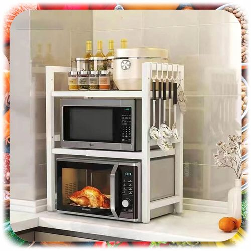 PÓŁKA NA MIKROFALÓWKĘ STOJAK REGAŁ KUCHENNY PRZYPRAWY REGULOWANA na Arena.pl