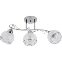 Sypialniana lampa szklana 2982/3 8C nad łóżko chrom