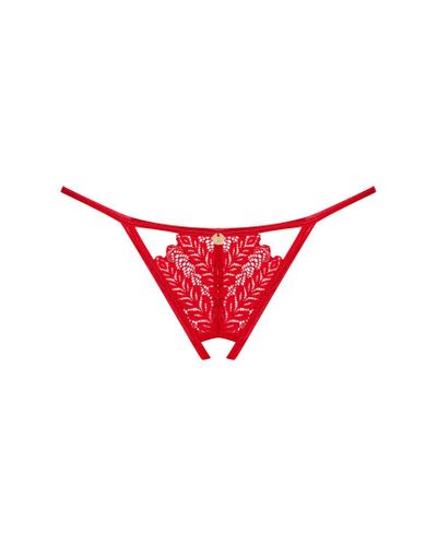 Stringi Ingridia otwarte Czerwony M/L na Arena.pl