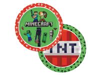 Talerzyki papierowe Minecraft TNT 23cm 8szt