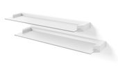 Zestaw 2 półek wiszących AURIS 60 cm biały mat / satyna