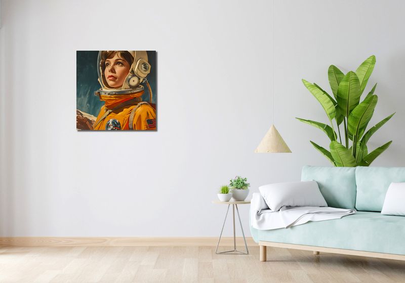 Obraz 60x60cm Pionierka Kosmosu zdjęcie 2