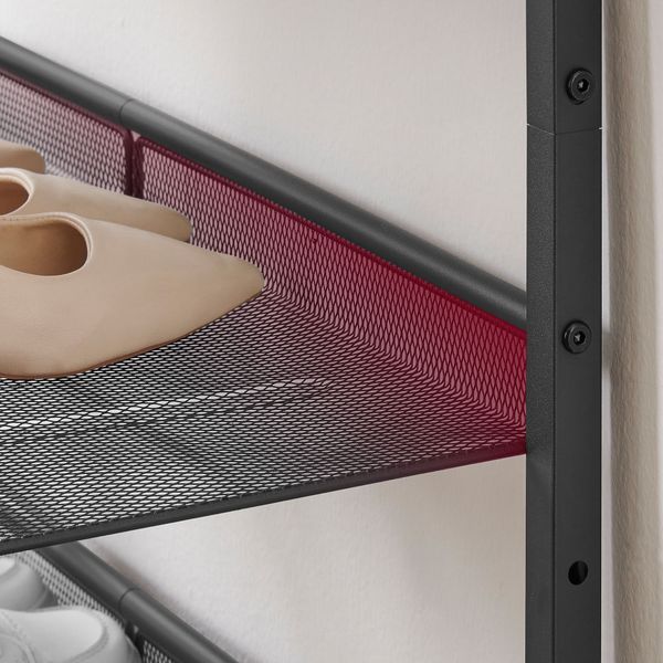 Szafka na buty loft 75x28x93 cm dąb artisan czarna metalowa zdjęcie 8