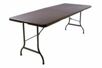 Ogrodowy stół składany z ratanowym wzorem - 180 x 75 cm