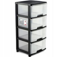 Curver 214756 regał do przechowywania 4x20L transp