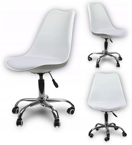 KRZESŁO SOA biurowe OBROTOWE do biurka białe na Arena.pl