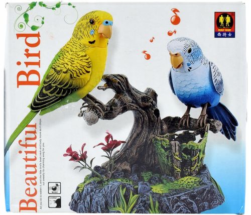 FIGURKA ŚPIEWAJĄCE PTASZKI PAPUGI NA DŁUGOPISY PRZYBORY INTERAKTYWNY DŹWIĘK na Arena.pl