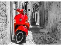 50X70CM KLASYCZNY SKUTER OBRAZ POKOJU DREWNINE